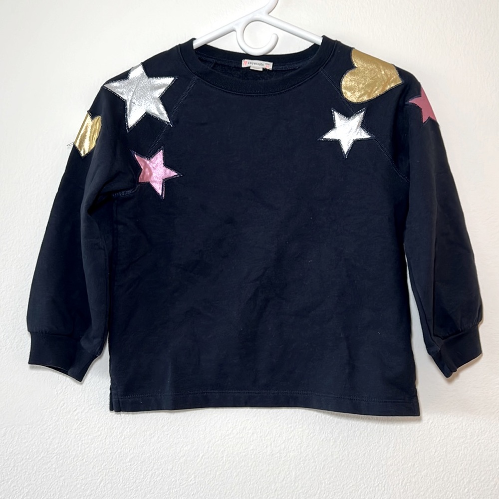 J Crew Crewcuts Navy sweatshirt with three-quarter sleeves Great condition